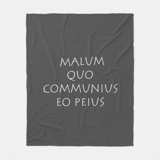 Couverture Polaire Malum quo communius eo peius (Devant)