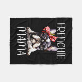 Couverture Polaire Mama Aquarelle Chien de Chien de Chien Fête des Mè (Devant (Horizontal))