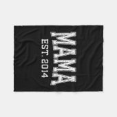 Couverture Polaire Mama Est 2014 Mom D Mothers Day Ized Premium Tri-b (Devant (Horizontal))