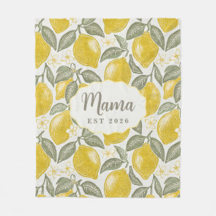 Couverture Polaire Mama Est Amalfi Coast Citrons Plaid Épais en Molle