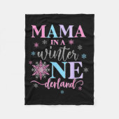Couverture Polaire Mama In A Winter Onederland Birthday Girl Sweet Sn (Devant)