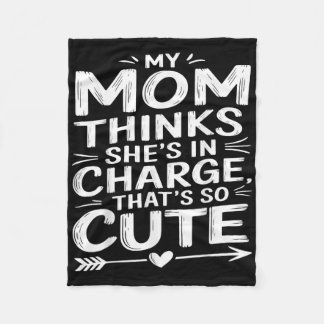 Couverture Polaire Mama Kids Funny Ma Mère Pense Qu'Elle Est En Charg