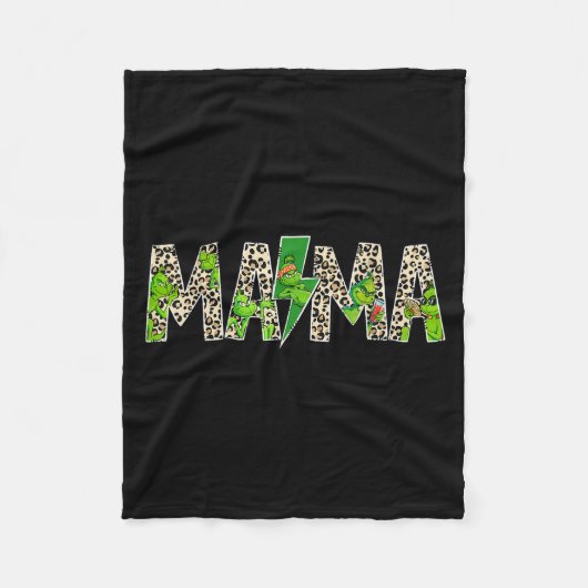 Couverture Polaire Mama Leopard Retro Mom Nanny Grandma Mother's Day (Devant)