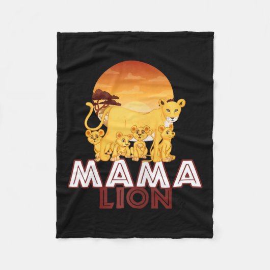 Couverture Polaire Mama Lion (Devant)