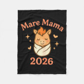 Couverture Polaire Mama Mare 2026 Fire Horse Matching Cute Funny Mate (Devant)