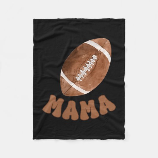 Couverture Polaire Mama Of The 1 Year Old Football First Birthday Boy (Devant)