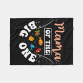Couverture Polaire Mama Of The Big One Fishing Birthday Party Bday Ce (Devant (Horizontal))