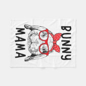Couverture Polaire Mama Rabbit Fête de la mère maman (Devant (Horizontal))