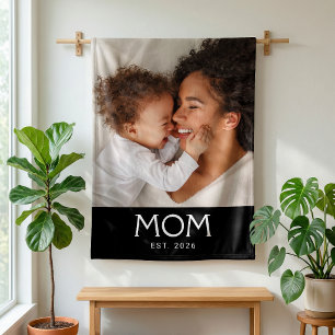 Couverture Polaire Maman a établi la photo de typographie moderne noi