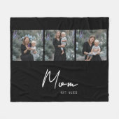 Couverture Polaire Maman a établi le script noir 3 Photo (Devant (Horizontal))