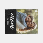 Couverture Polaire Maman a établi un script moderne noir Photo (Devant (Horizontal))