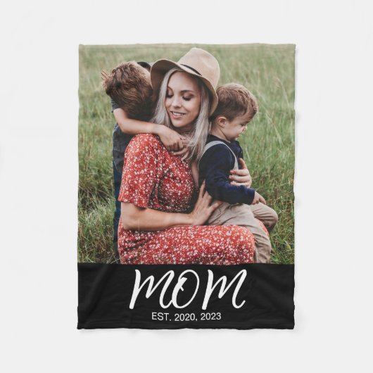 Couverture Polaire Maman a établi un script moderne noir pour la phot (Devant)