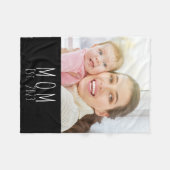 Couverture Polaire Maman a établi un script moderne photo noir (Devant (Horizontal))