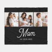 Couverture Polaire Maman a établi un script noir 3 Photo (Devant (Horizontal))