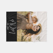 Couverture Polaire Maman a établi un script photo moderne noir (Devant (Horizontal))