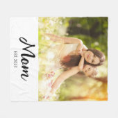 Couverture Polaire Maman a établi une photo de script moderne (Devant (Horizontal))