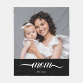 Couverture Polaire Maman a été nommée Script Moderne Photo Noir (Devant)