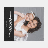 Couverture Polaire Maman a été nommée Script Moderne Photo Noir (Devant (Horizontal))