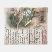 Couverture Polaire Maman À Ma Fille Lettre, Fille Cadeau Anniversaire (Devant (Horizontal))