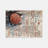 Couverture Polaire Maman À Mon Fils Je Serai Toujours Là Basketball (Devant (Horizontal))