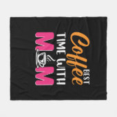 Couverture Polaire Maman Art Meilleur Café Temps Avec Maman (Devant (Horizontal))