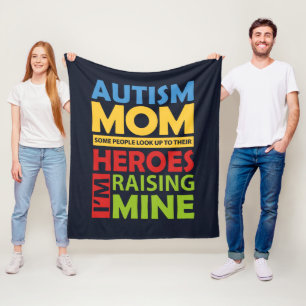 Couverture Polaire Maman Autiste Élevant Mon Héros Inspirant