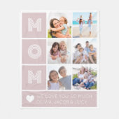 Couverture Polaire Maman Blush Pink Heart Photos (Devant)