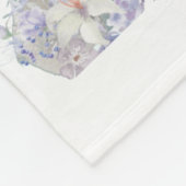 Couverture Polaire Maman Borzoï Floral (Coin)
