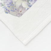 Couverture Polaire Maman Borzoï Floral (Coin)