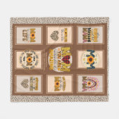 Couverture Polaire Maman branchée ! Citations mères Empreintes de léo (Devant (Horizontal))