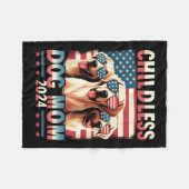 Couverture Polaire Maman Chien sans enfant Maman 2024 Kamala Harris A (Devant (Horizontal))