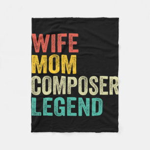 Couverture Polaire Maman Compositeur Légende Fête des Mères Vintage
