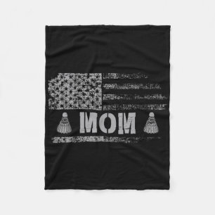 Couverture Polaire Maman de badminton américaine Drapeau Usa Équipe d