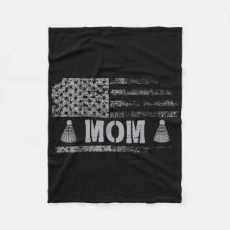 Couverture Polaire Maman de badminton américaine Drapeau Usa Équipe d