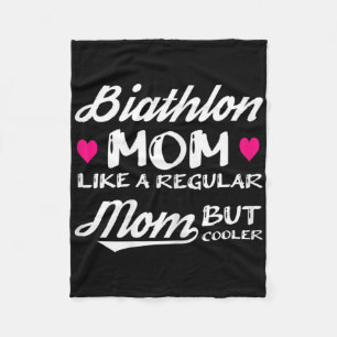 Couverture Polaire Maman de biathlon féminine comme une maman normale