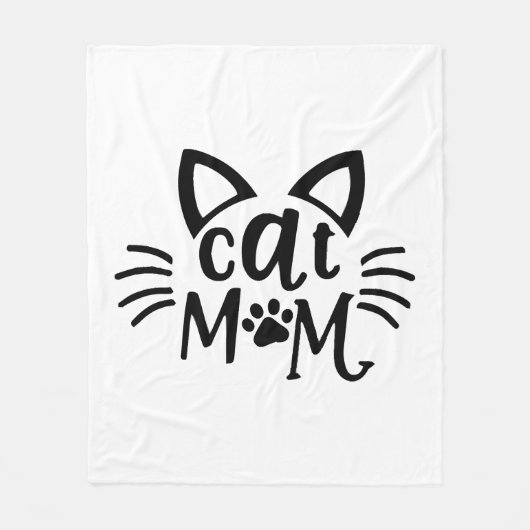 Couverture Polaire Maman de chat (Devant)