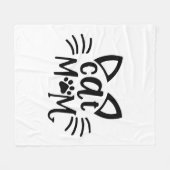 Couverture Polaire Maman de chat (Devant (Horizontal))