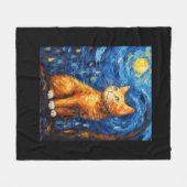 Couverture Polaire Maman de chat, Papa de chat (Devant (Horizontal))