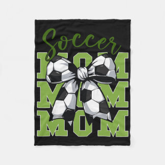 Couverture Polaire Maman de footballeur jeunesse Coquette Nœud Mignon