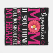 Couverture Polaire Maman de gymnastique (Devant (Horizontal))