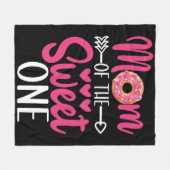 Couverture Polaire Maman de la douce âne saupoudrée (Devant (Horizontal))