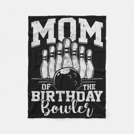 Couverture Polaire Maman De L'Anniversaire Bowler Bowling Party (Devant)