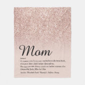 Couverture Polaire Maman Définition Élégant Script Rose Parties scint (Devant)