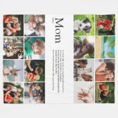 Couverture Polaire Maman Définition Famille Photo Collage Moderne (Devant (Horizontal))
