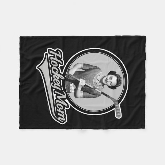 Couverture Polaire Maman d'hockey (Devant (Horizontal))