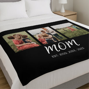 Couverture Polaire Maman Elegant Script Black 3 Photo