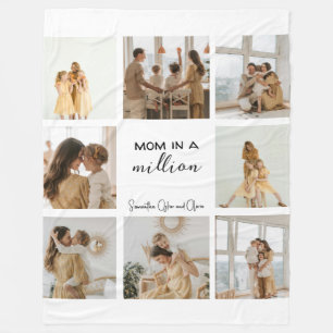 Couverture Polaire "Maman en un million" Collage photo personnalisé