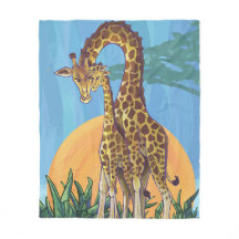 Maman et bébé de girafe