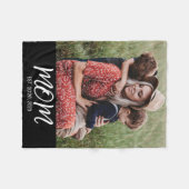 Couverture Polaire Maman Etabli Black Modern Script Photo (Devant (Horizontal))