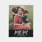 Couverture Polaire Maman Etabli Black Modern Script Photo (Devant)